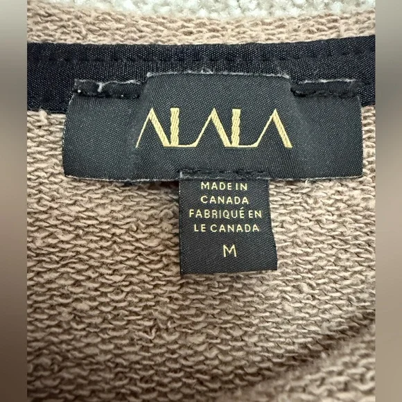 Álala - Edgy Distressed Brown Long Sleeve Cypher Sweatshirt- size Medium - Picture 3 of 14